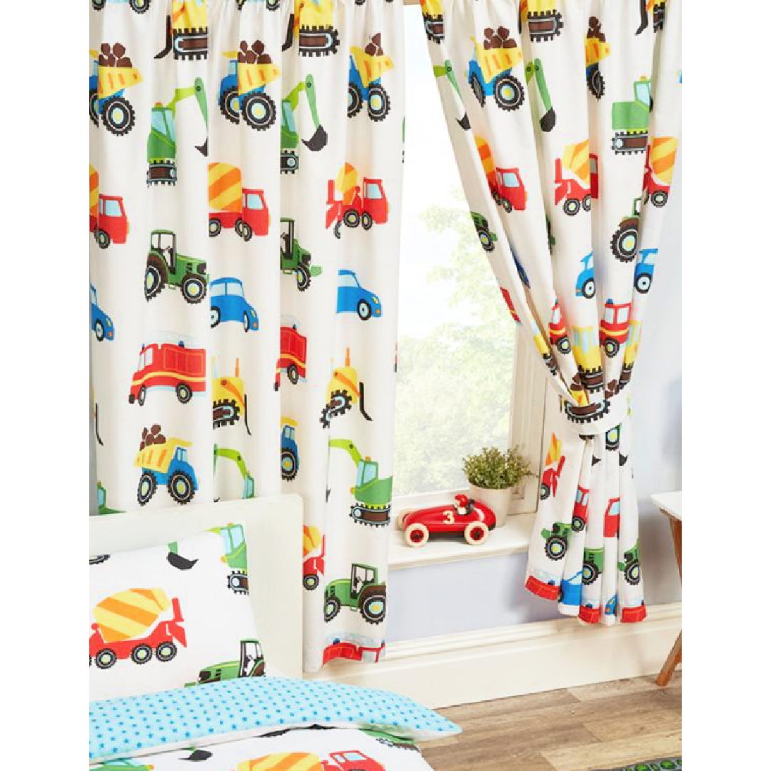 Trucks & Transport | Ready-Made Lined Curtains | Little Gecko