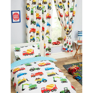 Trucks & Transport | Ready-Made Lined Curtains | Little Gecko