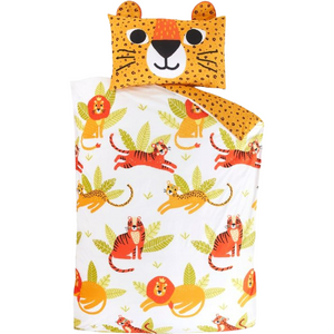 Wild Cats | Toddler/Cot Bed Quilt Cover Set | Little Gecko